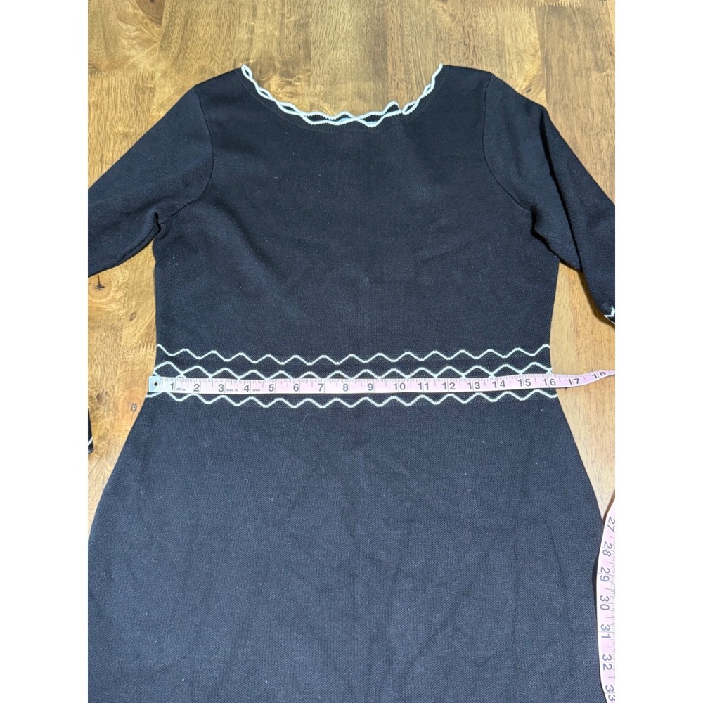 EUC Womens Danny and Nicole black and white sweater dress bell sleeve size S - Picture 6 of 9